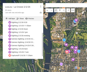 Loulou's tracking map